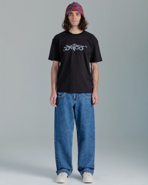 Men Jnco 169 Low Down Jeans Dark Grey | LHNT2786