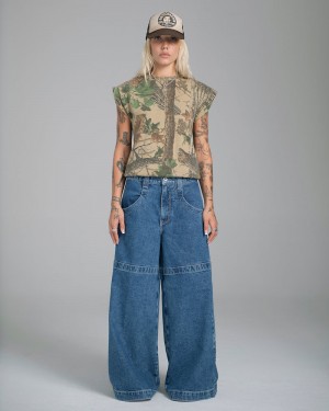 Women Jnco W Hangin' Jeans Dark Grey | EVBY7199