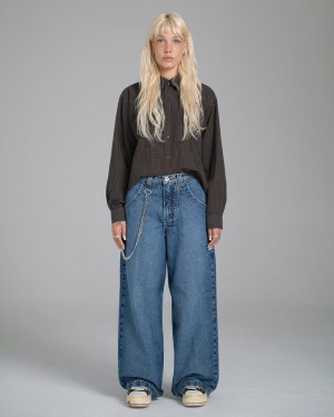 Women Jnco W Royal Jeans Brown Dark Grey | AVOI4411