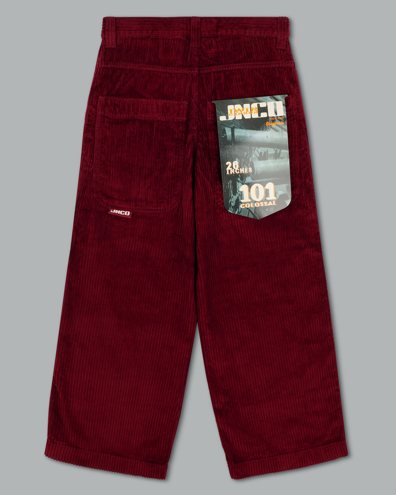 Men Jnco 101 Twin Cannon Jeans Burgundy | XHTA6857