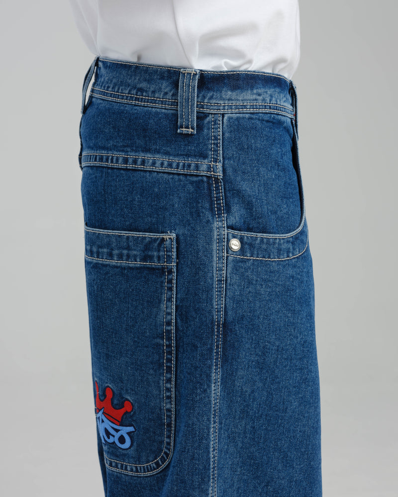 Men Jnco 1101 Crown Cannon Jeans Dark Grey | EAJL9942