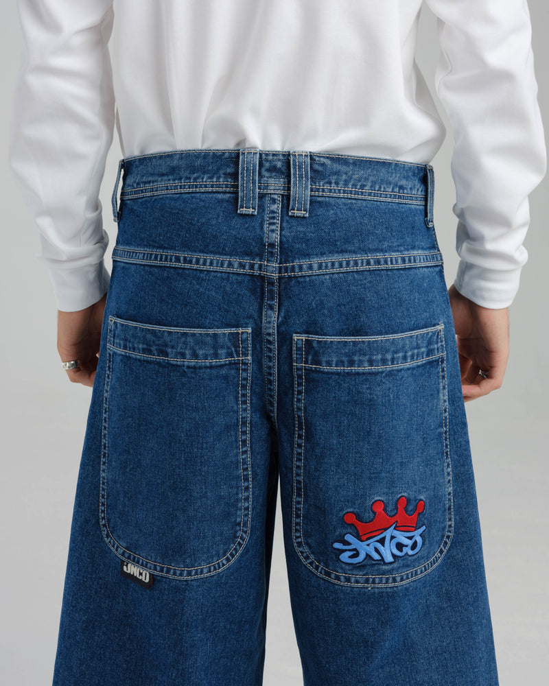 Men Jnco 1101 Crown Cannon Jeans Dark Grey | EAJL9942