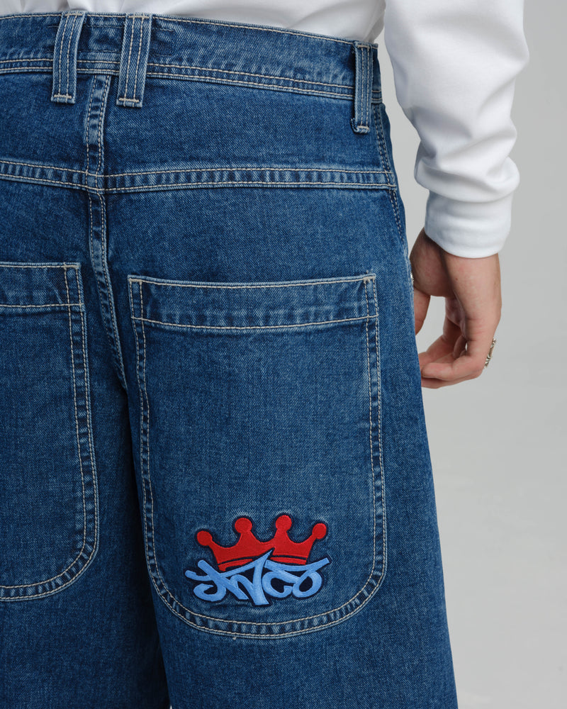 Men Jnco 1101 Crown Cannon Jeans Dark Grey | EAJL9942