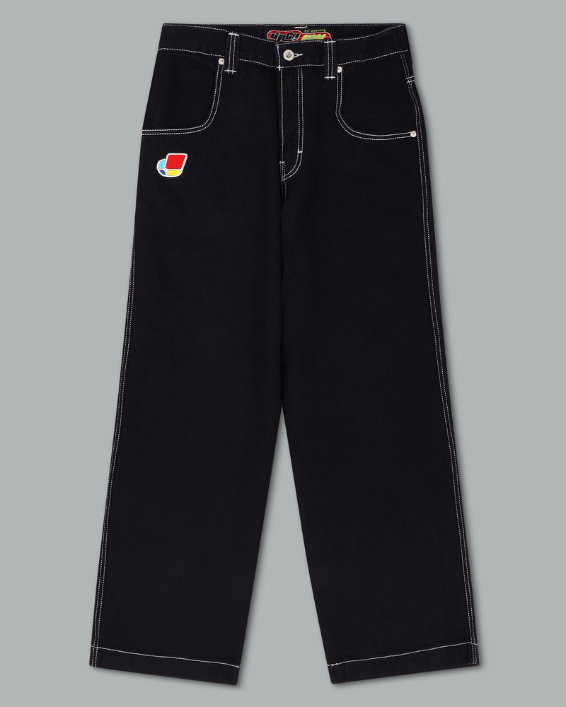 Men Jnco 179 Pipes Jeans Black | SFKE5925