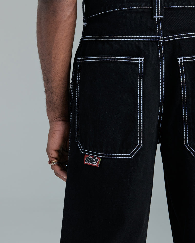 Men Jnco 179 Pipes Jeans Black | SFKE5925