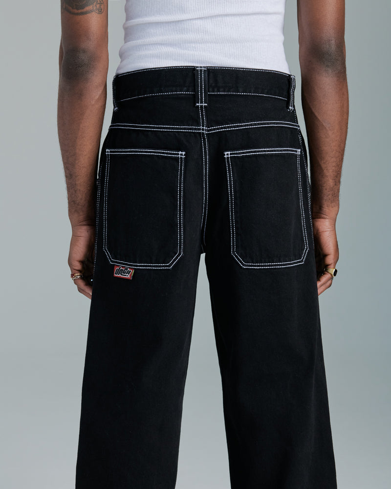 Men Jnco 179 Pipes Jeans Black | SFKE5925