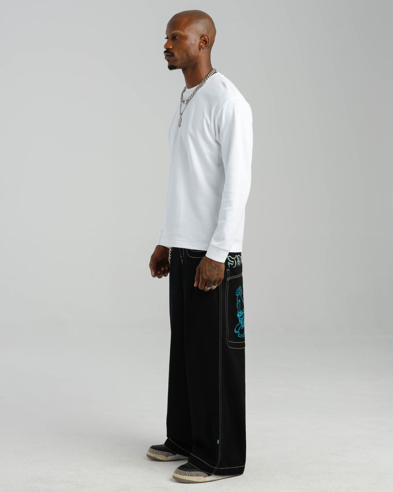 Men Jnco Artistical Uprising Jeans Black | ITJW3356