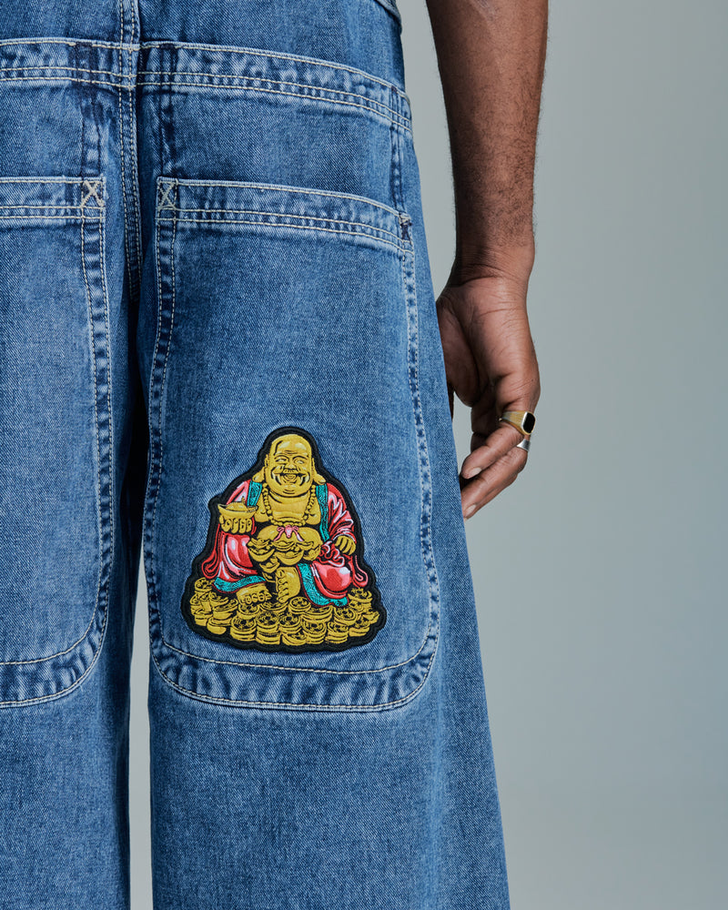 Men Jnco Buddha Jeans Dark Grey | VZZJ7442