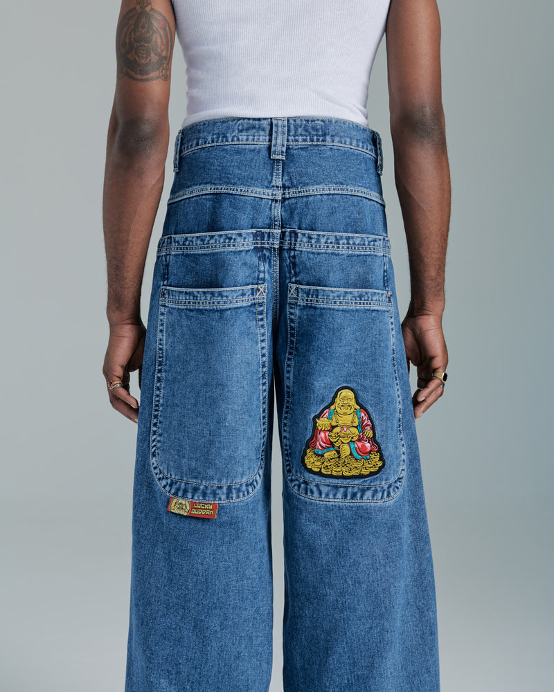 Men Jnco Buddha Jeans Dark Grey | VZZJ7442