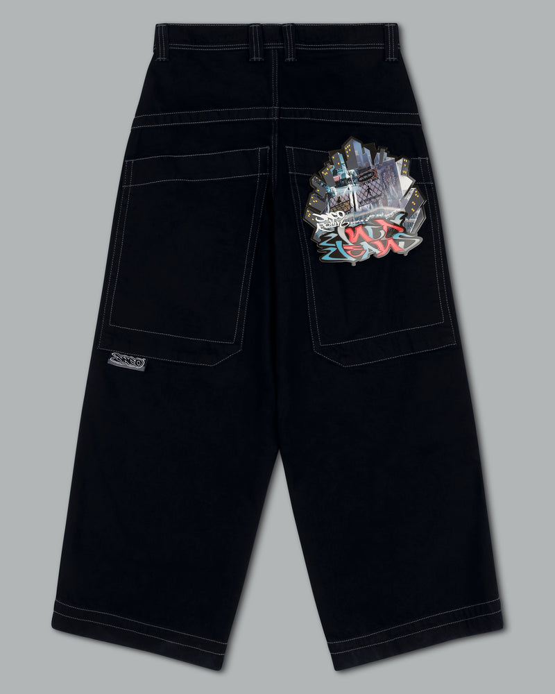 Men Jnco Rollin' Jeans Black | DSIH8035