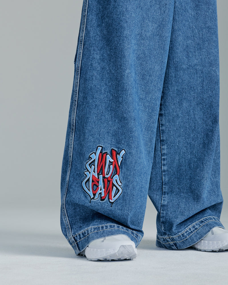 Men Jnco Rollin' Jeans Dark Grey | MLZF3993