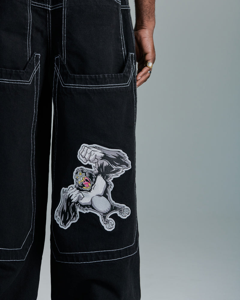 Men Jnco Silverback Jeans Black | CFFA5436