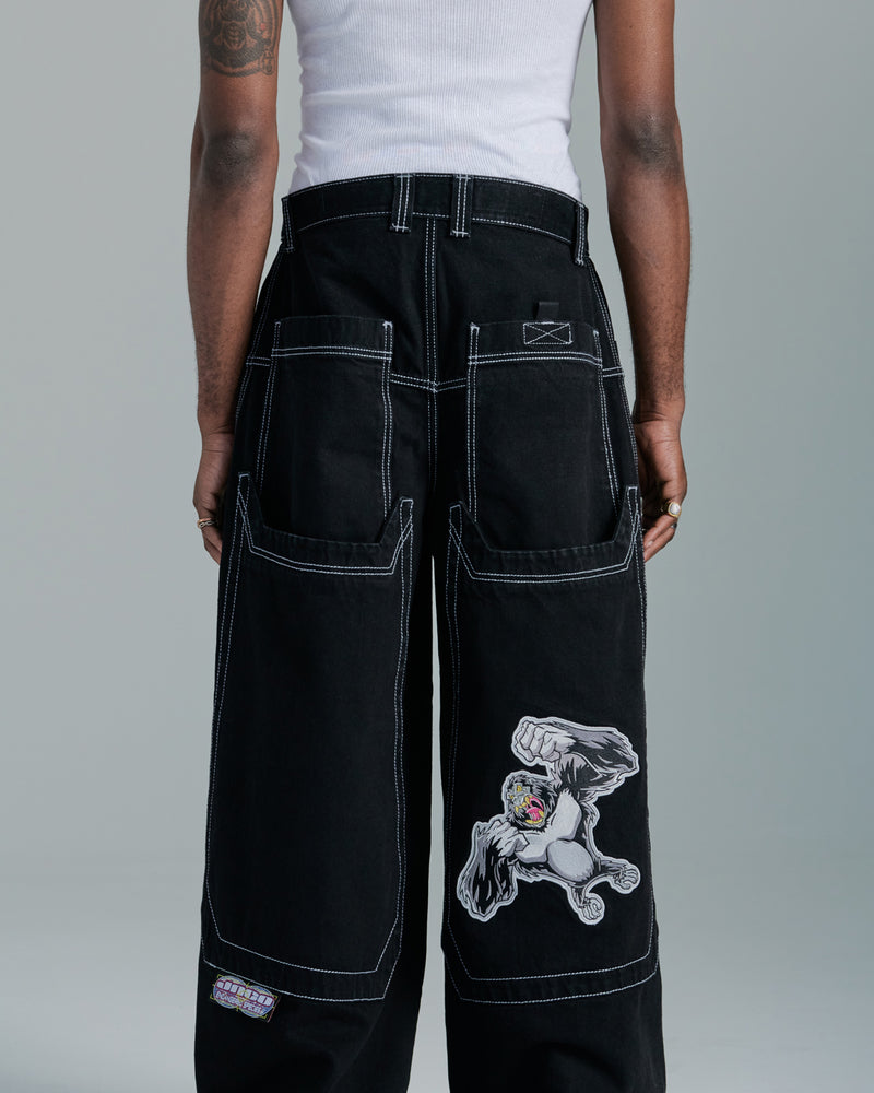 Men Jnco Silverback Jeans Black | CFFA5436