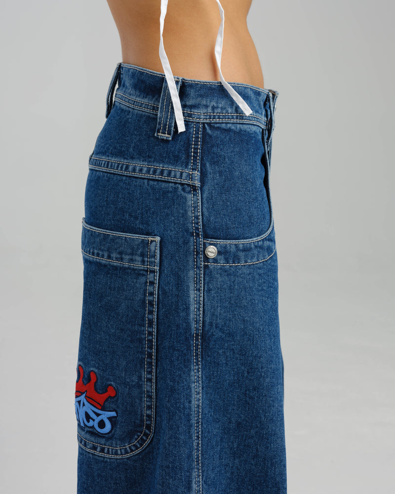 Women Jnco W1101 Crown Cannon Jeans Dark Grey | SKZN8592