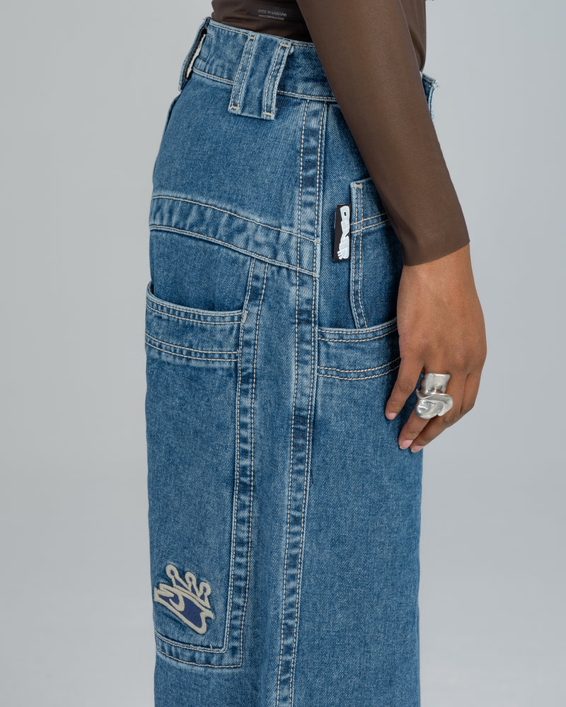 Women Jnco W117 King Jeans Dark Grey | IRSF0043